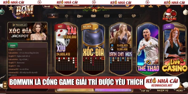 Bomwin là cổng game giải trí được yêu thích