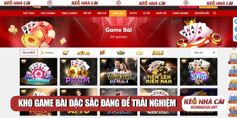 Kho game bài đặc sắc đáng để trải nghiệm tại NET88