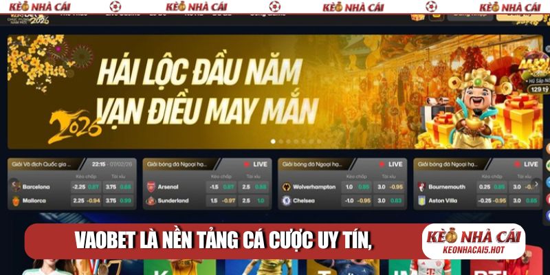 Vaobet là nền tảng cá cược uy tín, chất lượng hiện nay